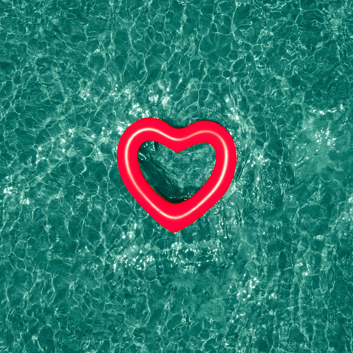 Red Heart - Pool Float Series - Atlantic Ocean