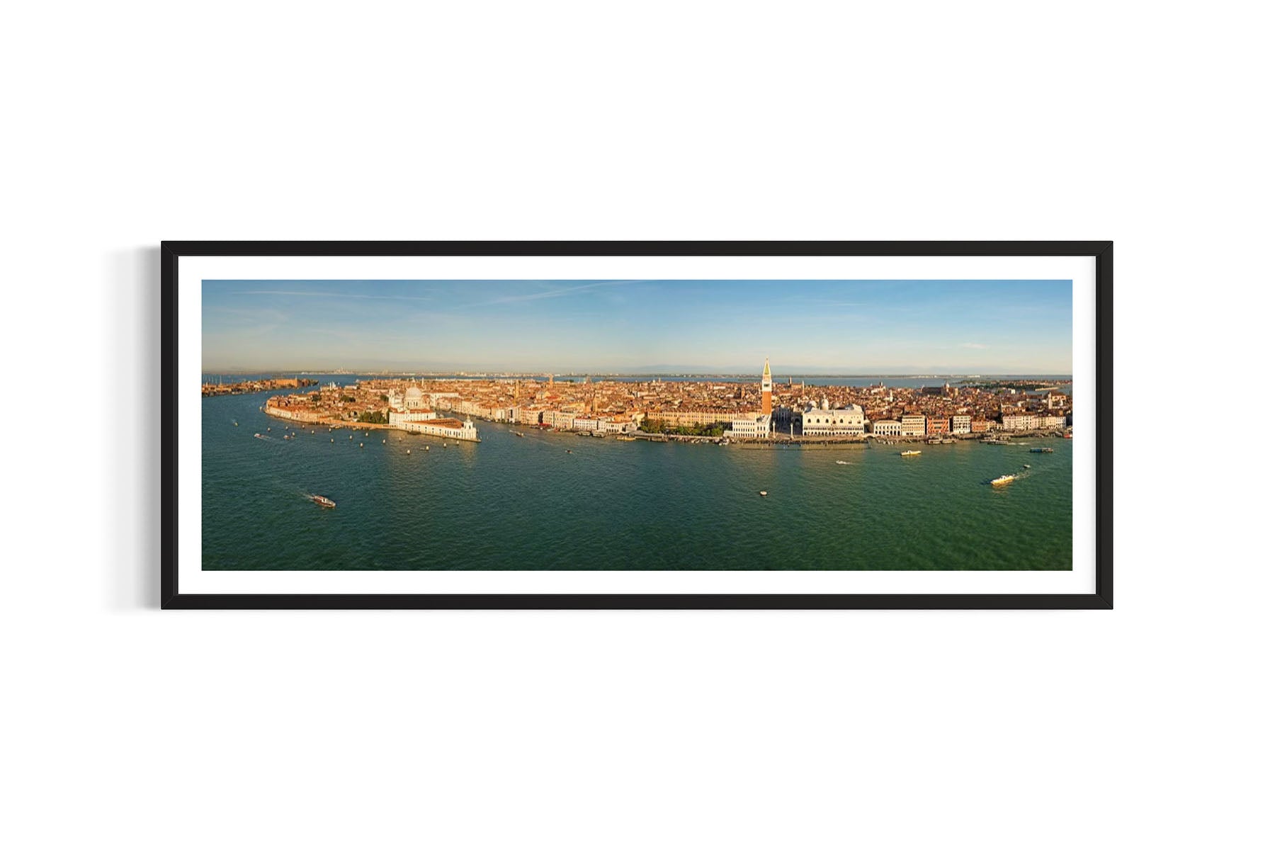 Framed aerial photograph of Venice, Italy with Grand Canal by Evan Reinheimer.