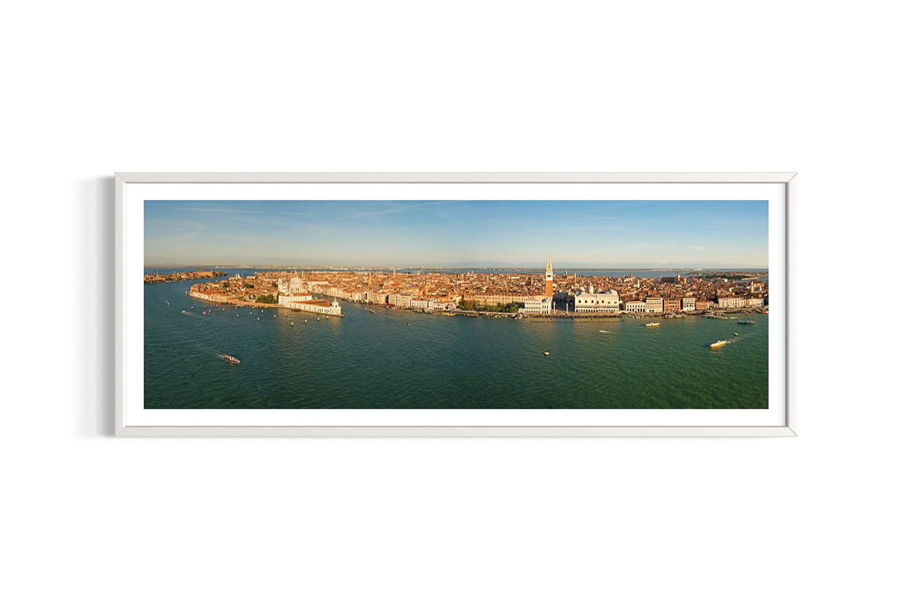 Framed aerial photograph of Venice, Italy with Grand Canal by Evan Reinheimer.