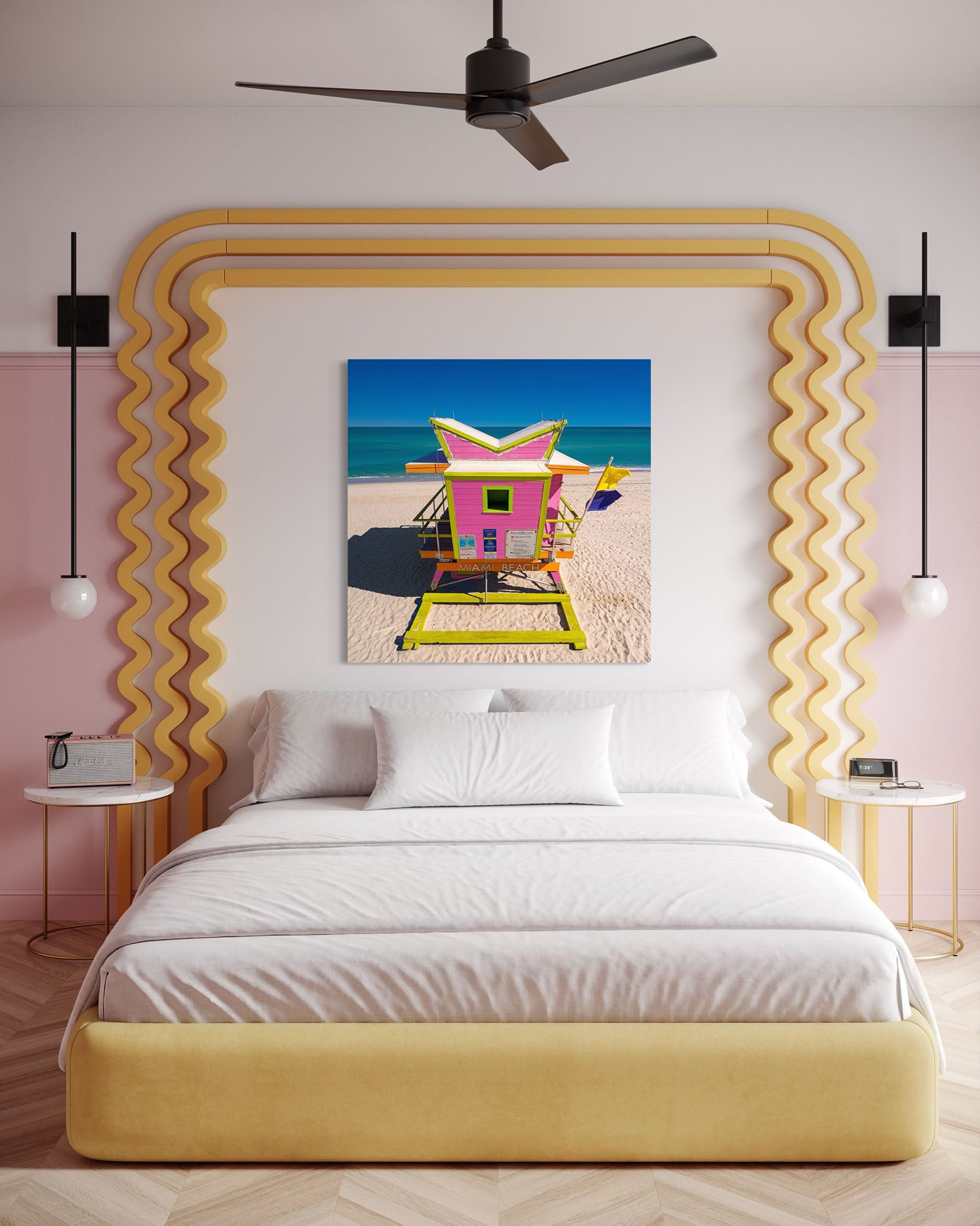 Pink Lifeguard Stand - Miami Beach, FL