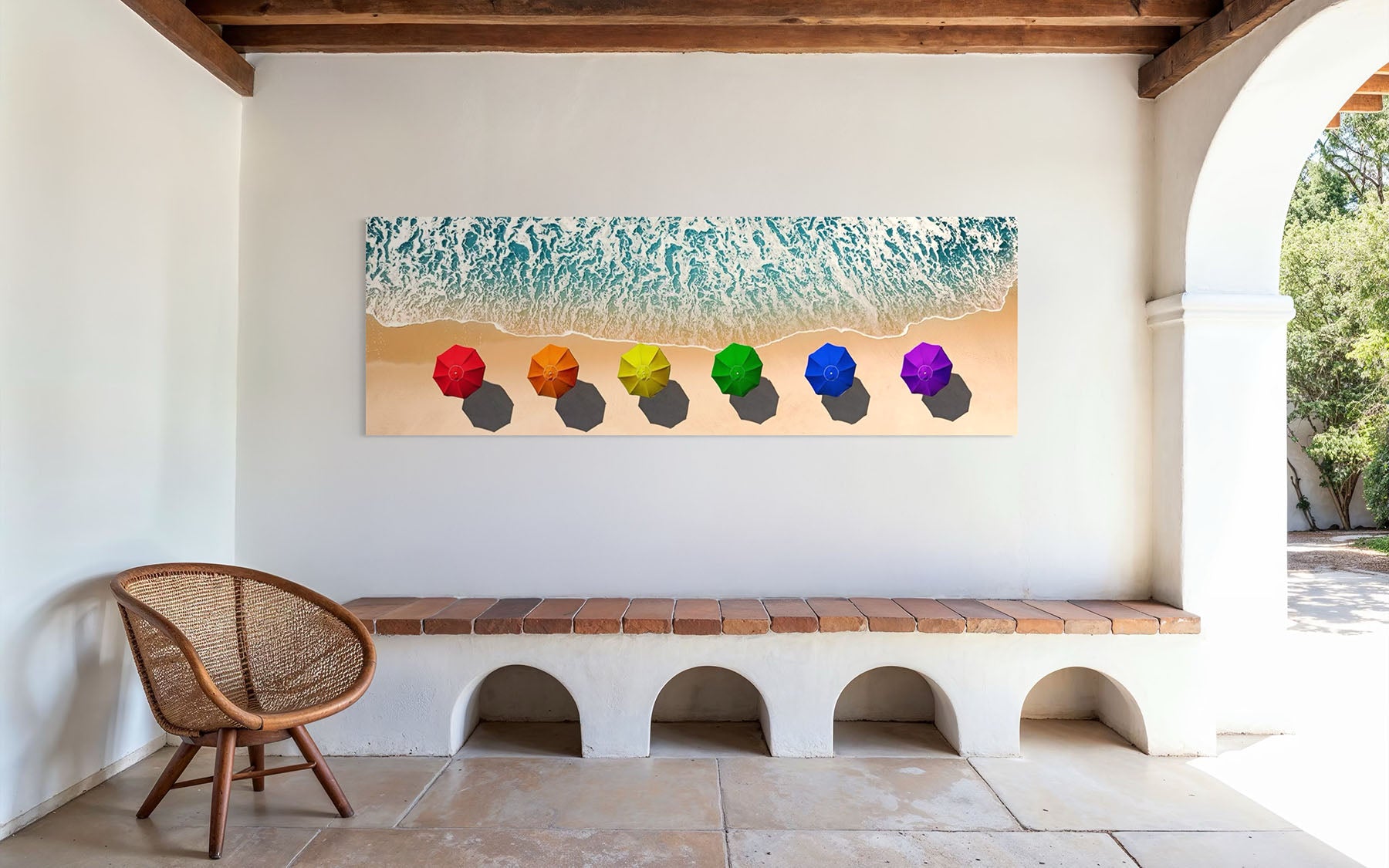 Rainbow Beach Umbrellas - Fire Island, NY