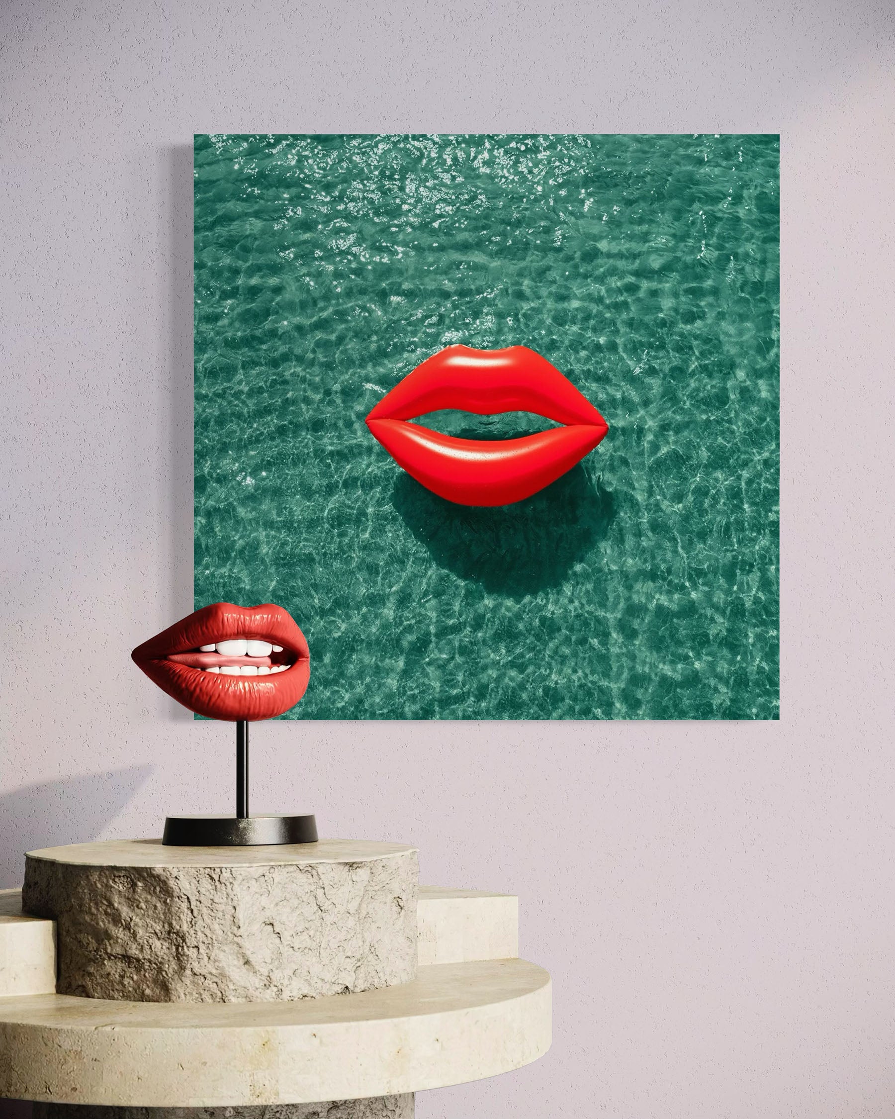 Red Lips - Pool Float Series - Atlantic Ocean