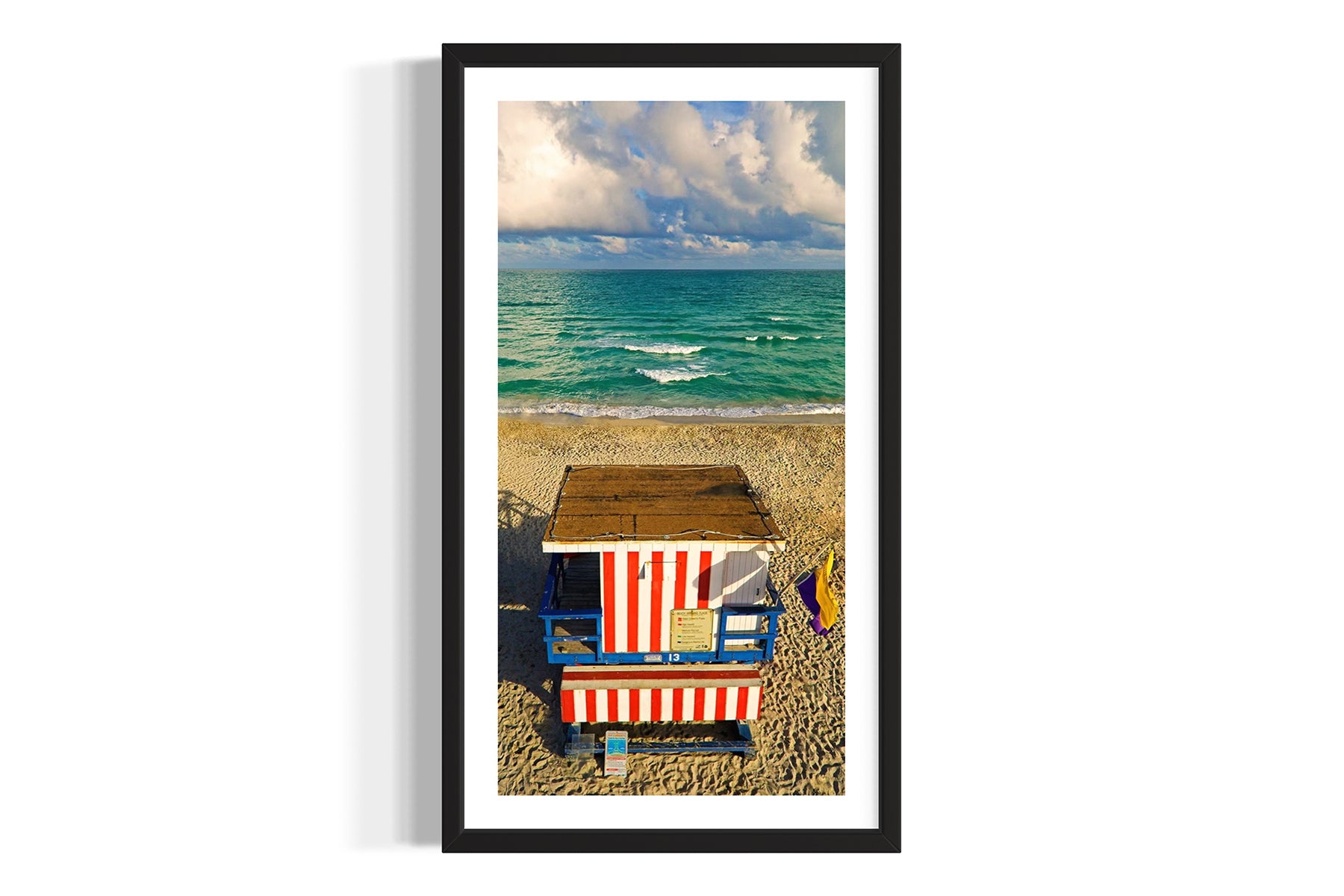 American Flag Miami Beach Lifeguard Tower