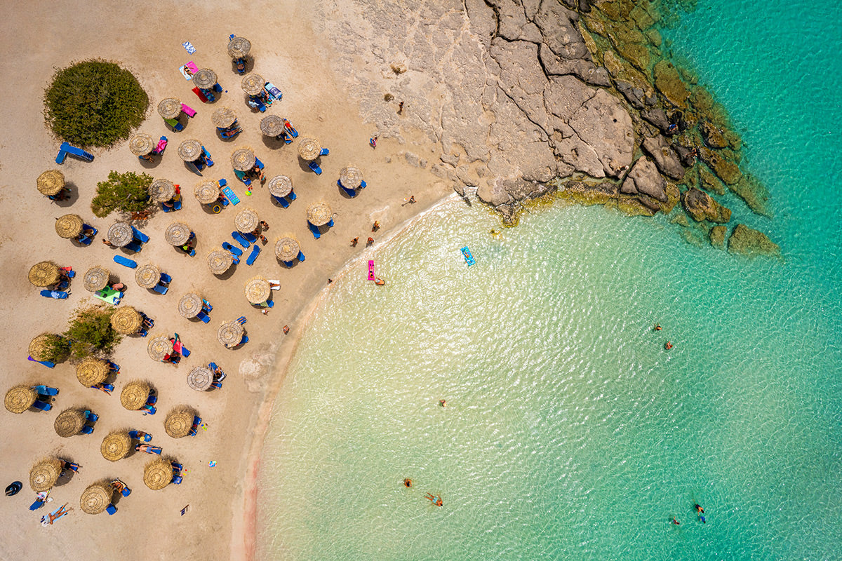 Elafonisi Beach Overhead - Crete, Greece