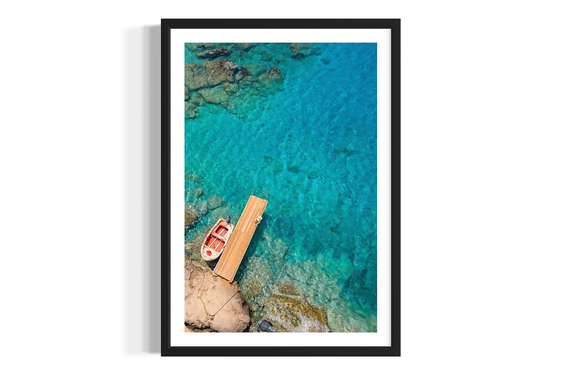 Boat, Dock & Woman - Elafonisi Beach, Crete, Greece