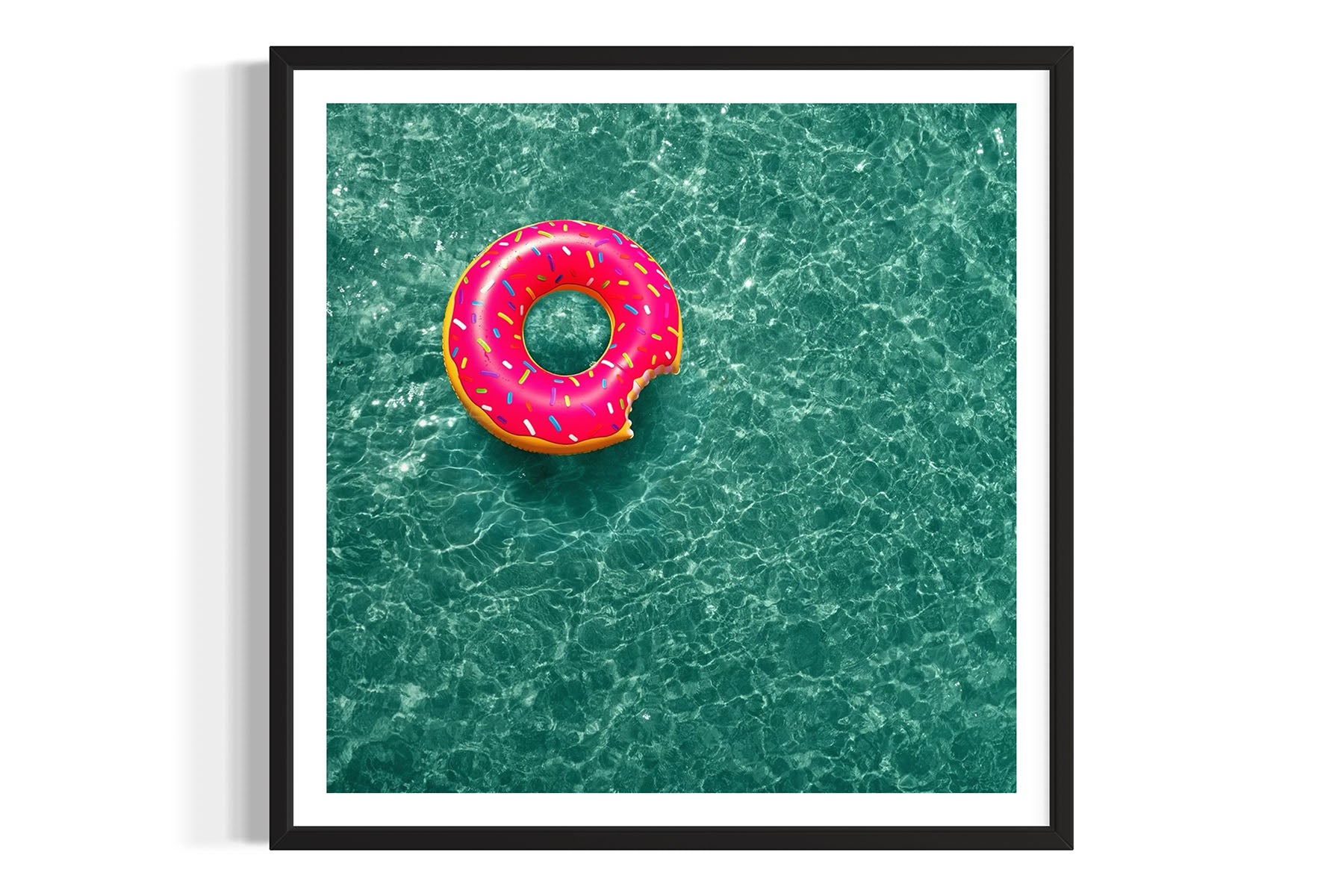 Pink Frosted Donut - Pool Float Series - Atlantic Ocean