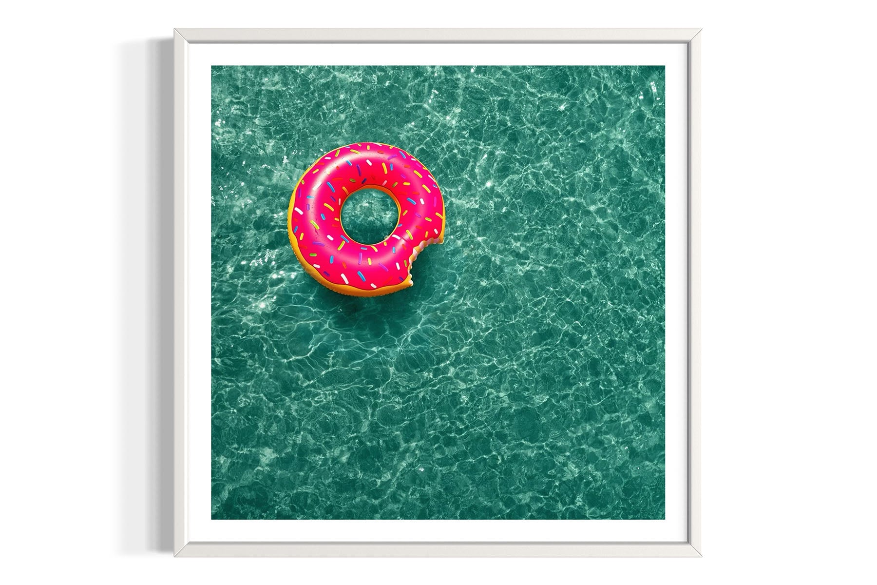 Pink Frosted Donut - Pool Float Series - Atlantic Ocean