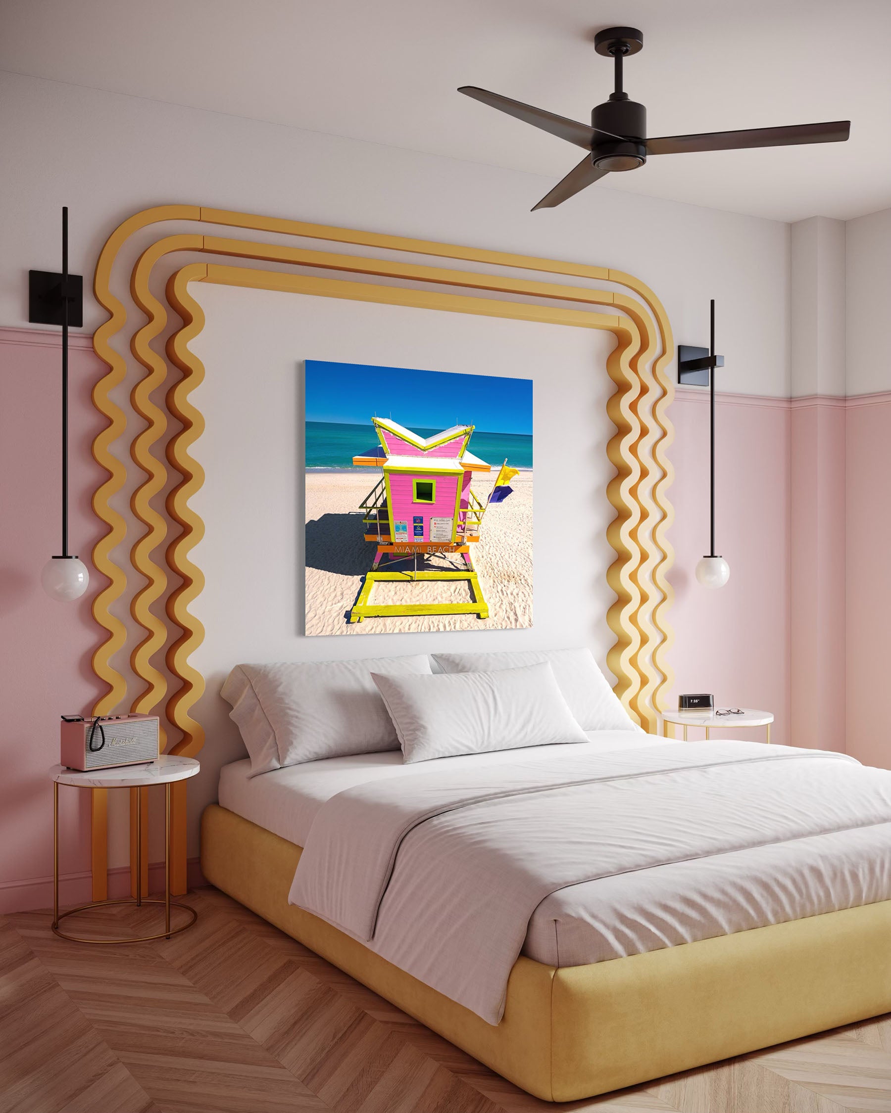 Pink Lifeguard Stand - Miami Beach, FL