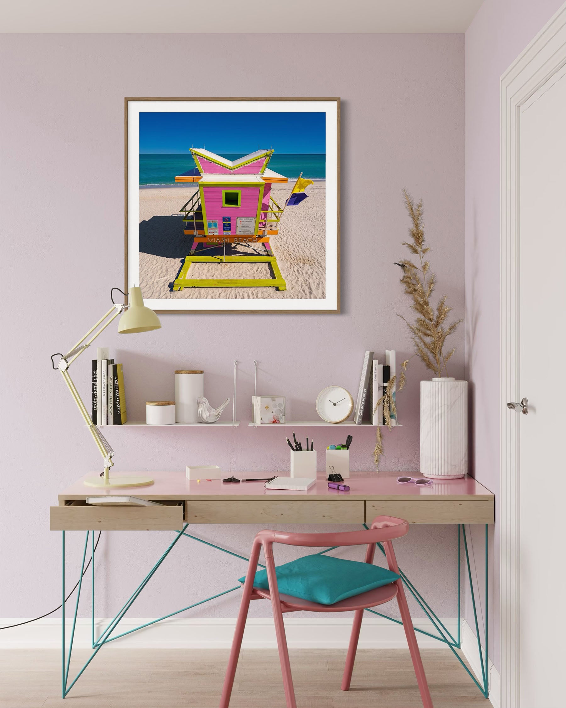Pink Lifeguard Stand - Miami Beach, FL
