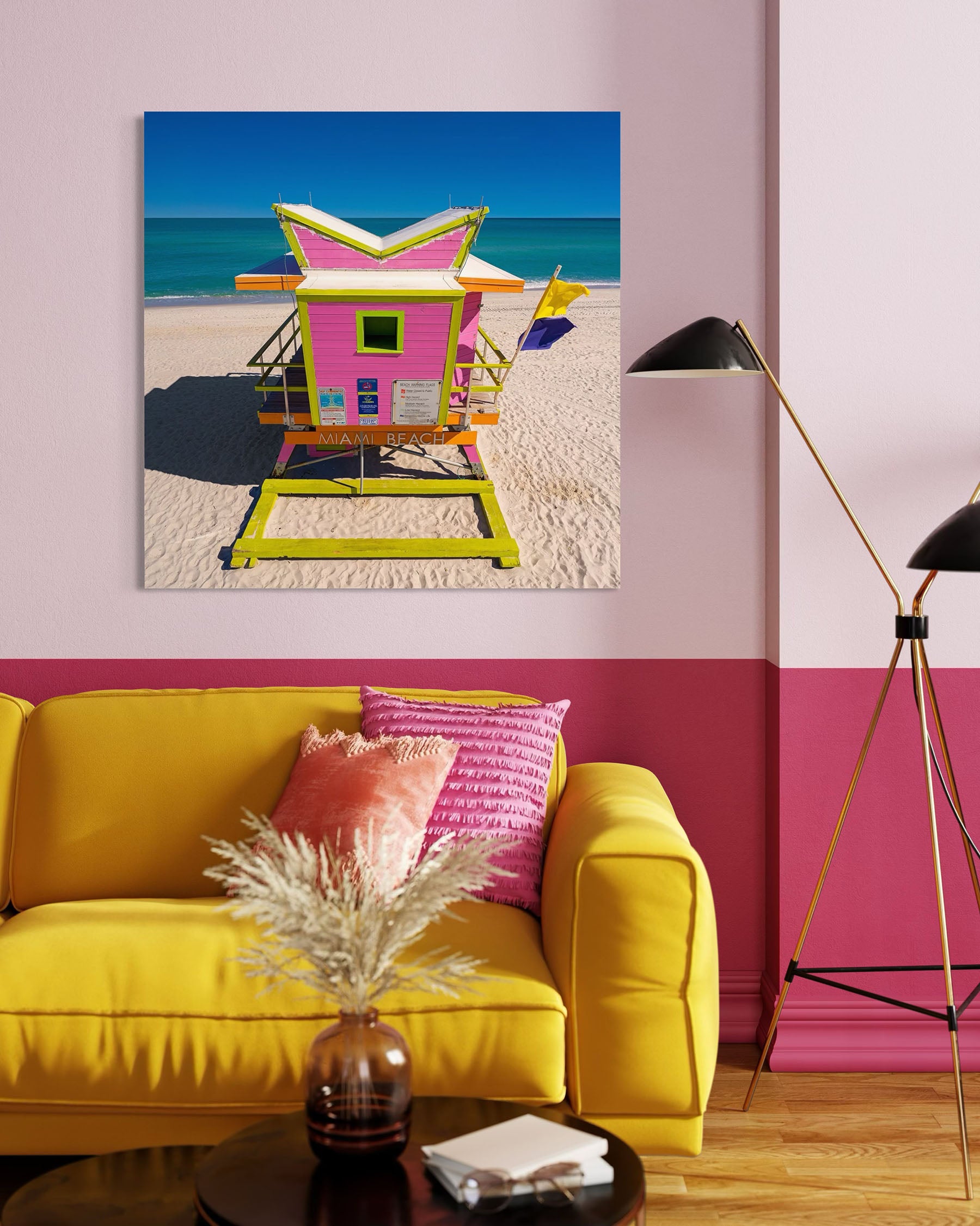 Pink Lifeguard Stand - Miami Beach, FL