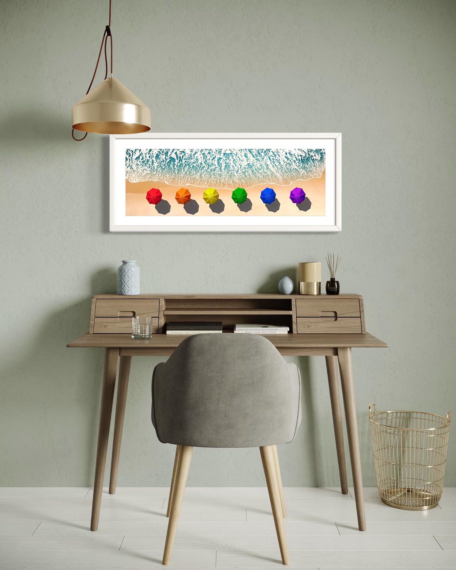 Rainbow Beach Umbrellas - Fire Island, NY