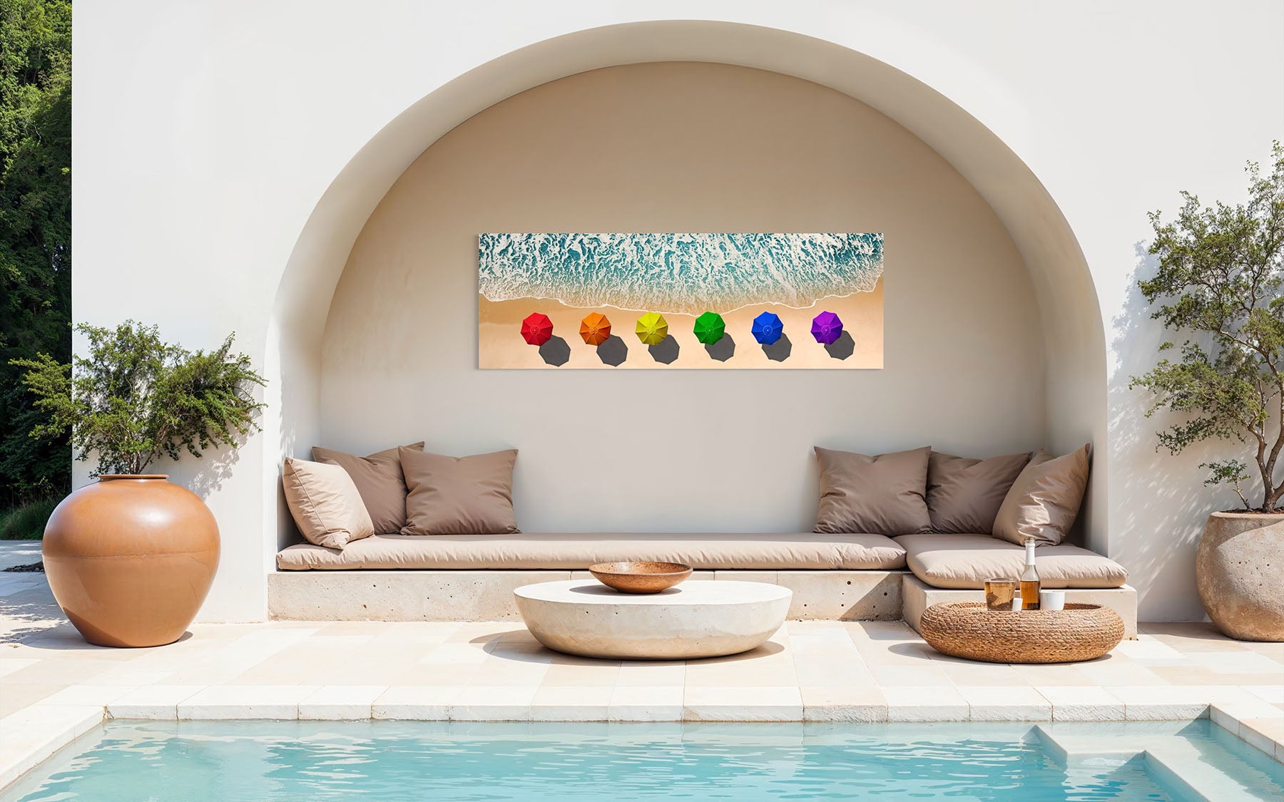 Rainbow Beach Umbrellas - Fire Island, NY