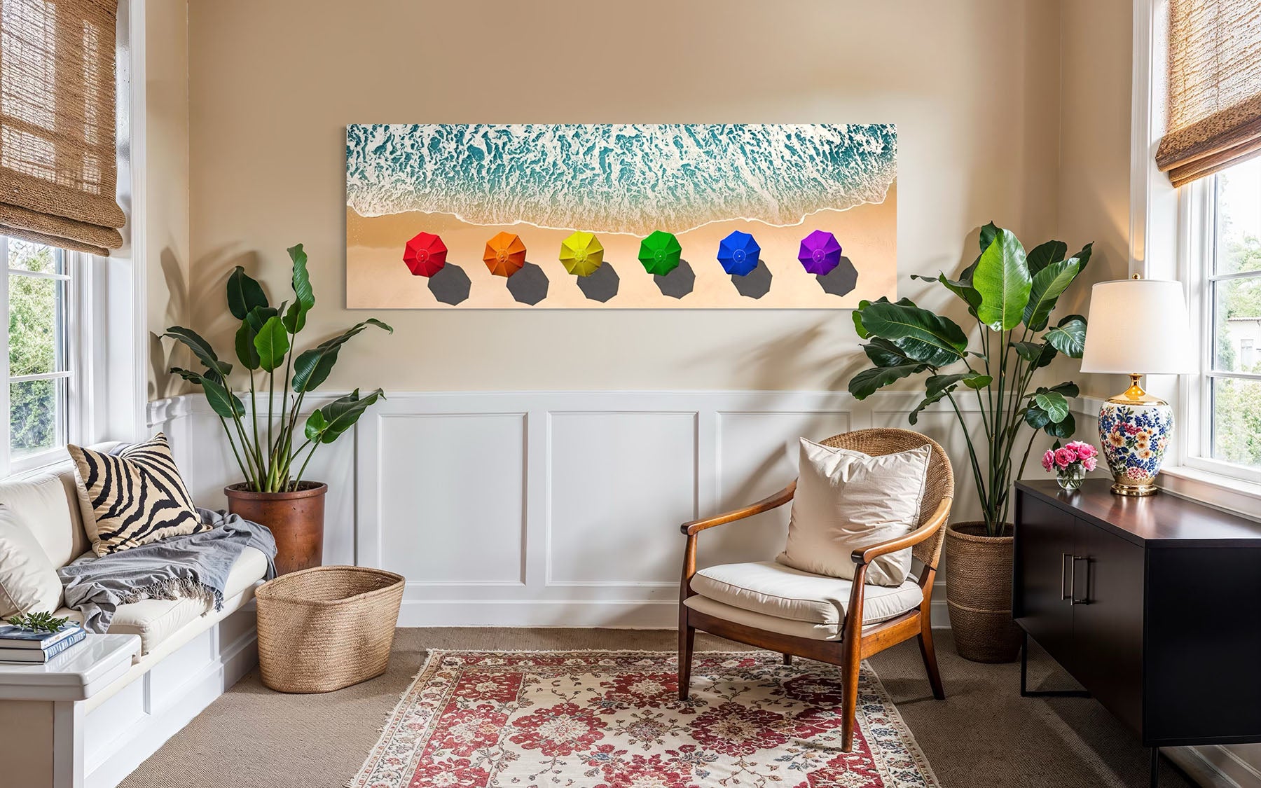 Rainbow Beach Umbrellas - Fire Island, NY