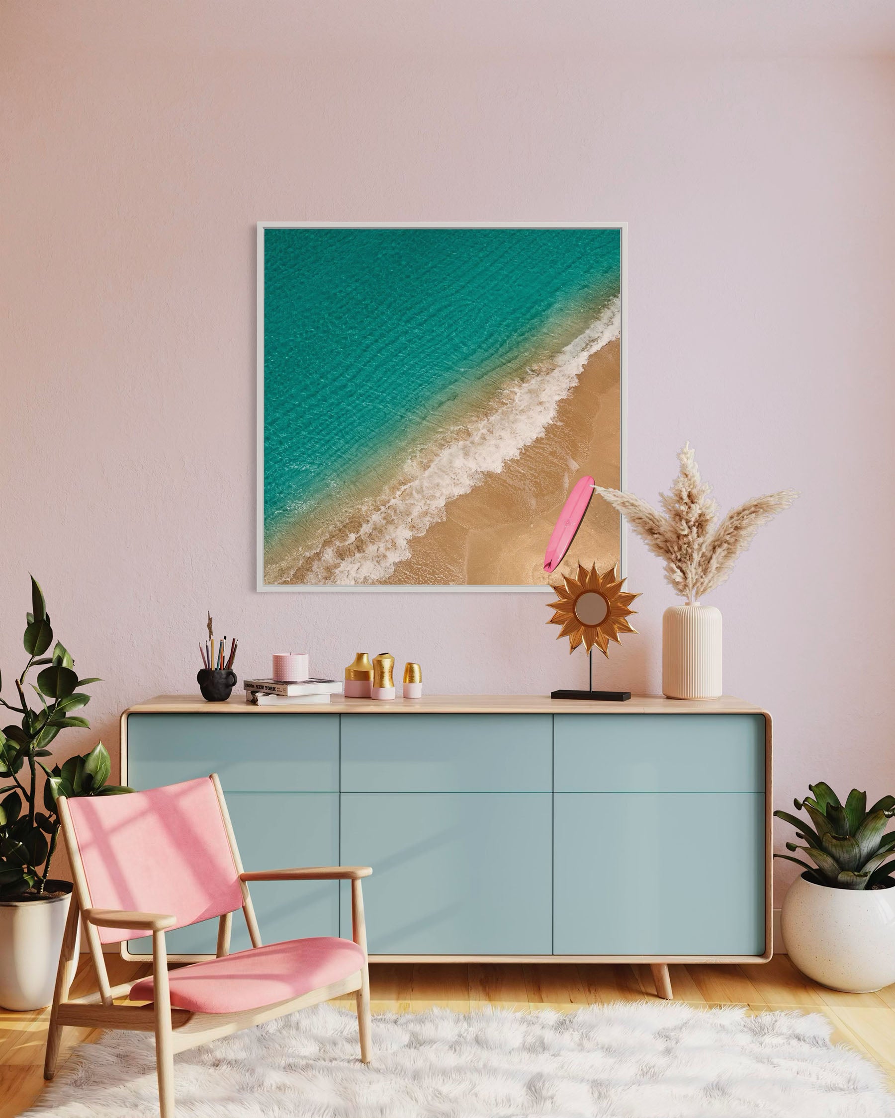 Pink Surfboard - Delray Beach, FL